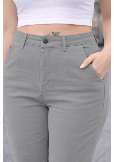 Cedy Denim Mom Fit Jean Büyük Beden Yüksek Bel Carrot Kesim Dar Paça Pileli Esnek Kot Pantolon C600 Taş Rengi Cedy Denim Mom Fit Jean Büyük Beden Yüksek Bel Carrot Kesim Dar Paça Pileli Esnek Kot Pantolon C600 Taş Rengi