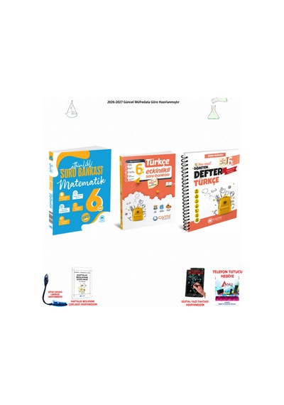 Çanta 6. Sınıf Matematik Ve Türkçe 3 Kitap Seti