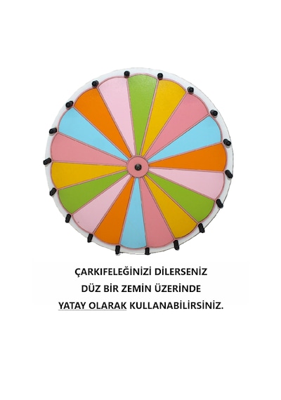 Çarkıfelek Oyunu, Ahşap Eğitim Materyali, 18 Dilim