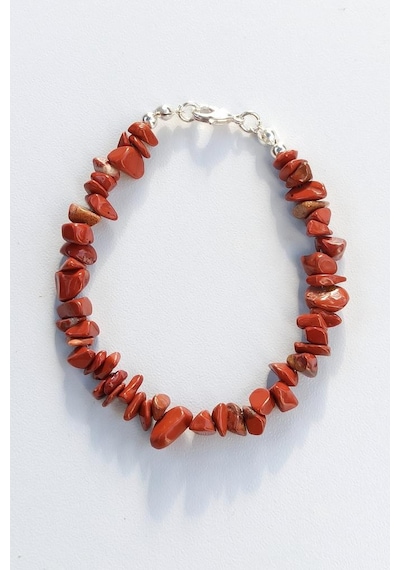 Kırmızı Jasper Bileklik Kırıktaş 660-1 Çok Renkli