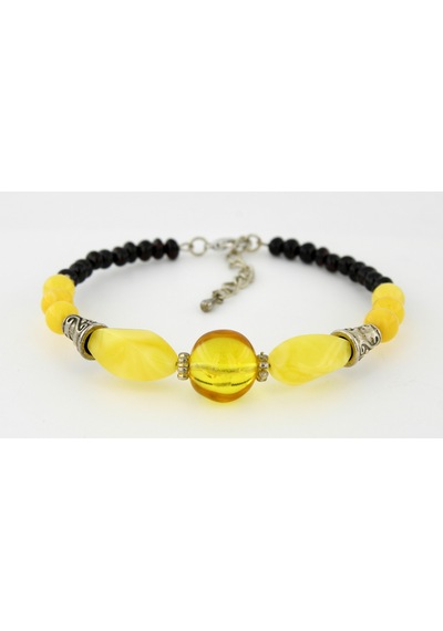 Kehribar Bayan Bileklik Özel Tasarım Ambergold Blk23-68 Çok Renkli