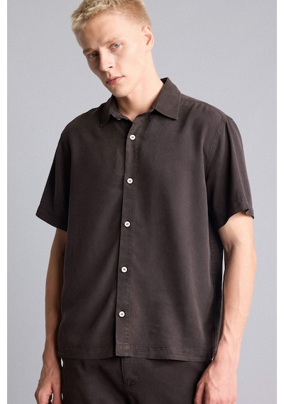 Defacto Regular Fıt Tencel Kısa Kollu Gömlek E2530ax26smbn339 Kahve-bn339