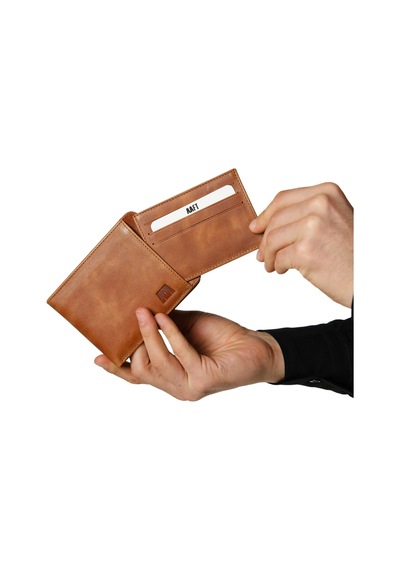 Mft Leather Design Hakiki Deri Erkek Kartlıklı Cüzdan Fossil 5750 Siyah