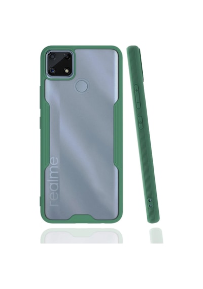 Uryport Realme C25 Kılıf Platin Silikon - Yeşil