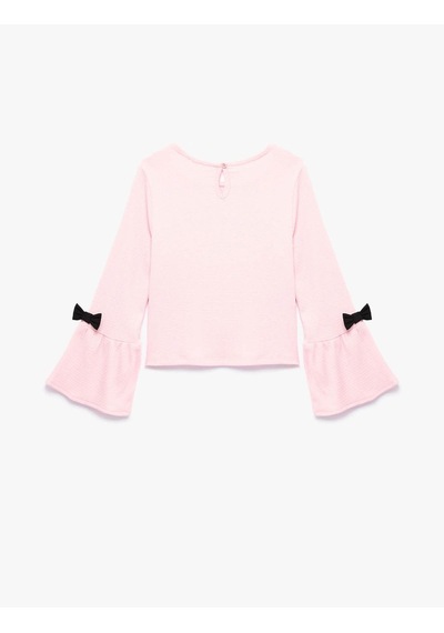 Koton Fiyonk Detaylı Pembe Kız Çocuk Bluz 7wkg60014ak