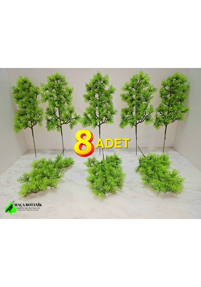 Yapay Bonsai Dalı 8 Adet Yeşil