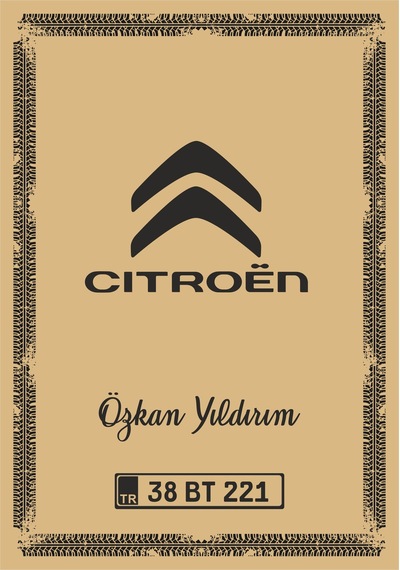Paspas Kağıdı Citroen Logo Ve Kişiye Özel Baskı 100 Ad. 35x50 Cm