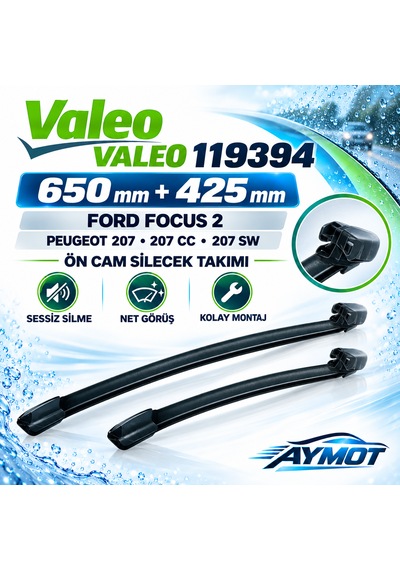 Valeo 650/425 Mm Ön Muz Silecek Takımı Ford Focus 2 Peugeot 207
