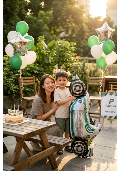 Yarış Arabası Yeşil Folyo Balon 52x110 Cm Araba Temalı Çocuk Doğum Günü Parti Süsü Çok Renkli