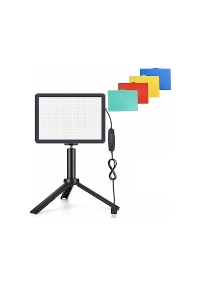 8 Inç 19cm 13w 120 Led Fotograf Ve Video Işığı Ve Mini Tripod Vlog Ürün Youtube Canlı Yayın Vb