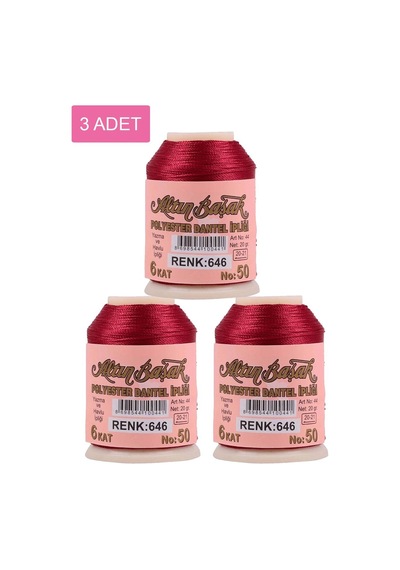 3 Adet Altınbaşak Oya Ve Dantel İpi 20 Gr - Royaleks - No: 646 Çok Renkli