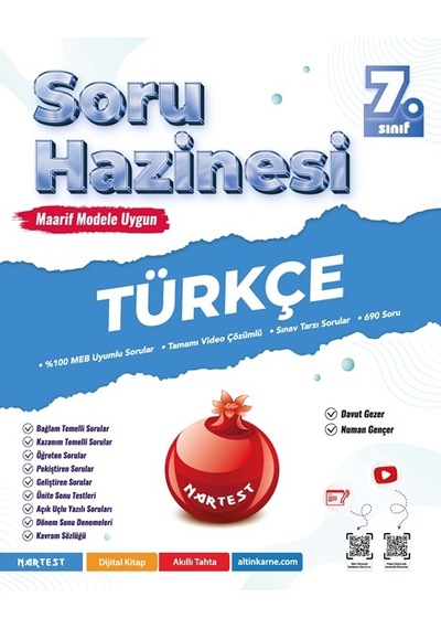 Nartest Yayınevi 7. Sınıf Türkçe Soru Hazinesi