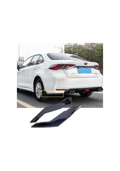 Carmind Toyota Corolla Uyumlu Uyumlu Arka Tampon Altı Flap Piano Black 2019-2021
