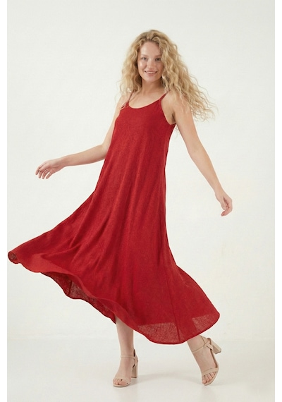 Lela Bayan Elbise 5865732 Kırmızı Kırmızı