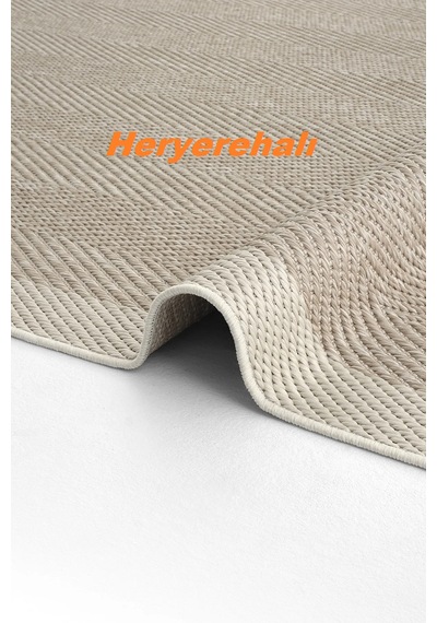 Mono Mno 02 Beıge Hav Toz Vermez Kaymaz Tabanlı Şık Kilim