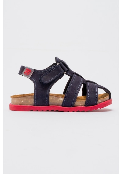 Mnpc Unisex Çocuk Lacivert Hakiki Deri Mantar Tabanlı Günlük Çocuk Sandalet 25y2s10048324 Lacivert