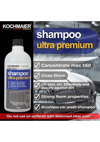 Shampoo Ultra Premium Oto Araç Cilalı Fırçasız Şampuan Temizleyici Kopüklü Snow Foam Yıkama Kon