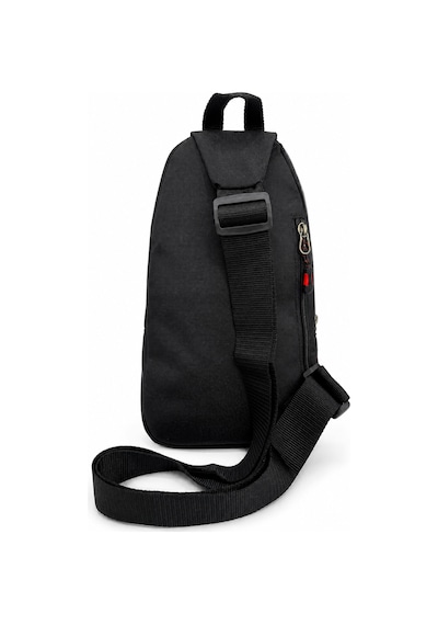 Seventeen Unisex Spor Çok Bölmeli Çapraz Askılı Body Bag Siyah-kırmızı