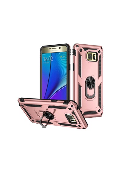 Teleplus Samsung Galaxy Uyumlu Note 5 Kılıf Vega Tank Standlı Yüzüklü Mıknatıslı