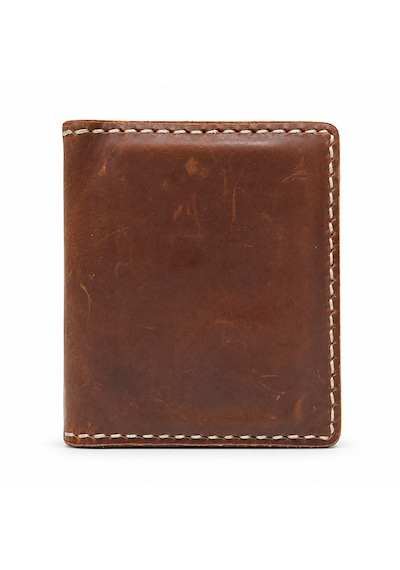 Oakco Leather Kahverengi El Yapımı Hakiki Deri Cüzdan