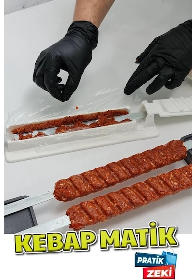 Bev Kitchen Kebapmatik Adana Urfa Kebap Kalıbı Aparatı Pratik Hızlı Kebap Makinesi Kutusu Kebap Matik Kalıp Diğer