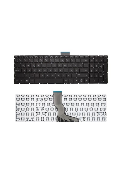 Siyah-ışıksız, Notebook Klavye - Hp 15-bj000, 15-bp100, 15-br000 Muadili İle Uyumlu