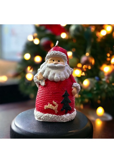 Santa Claus Candle Vıp Kalite Yılbaşı Mumu Noel Baba Mumu Gerçek Mum Noel Babalı Mum Yılbaşı Süsleri