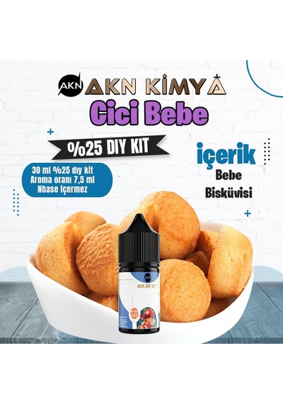 Cici Bebe Yoğun Dıy Kit Bebe Bisküvisi Gıda Aroması %25 Oranda Aroma İçerir Hazır Değildir 30 Ml