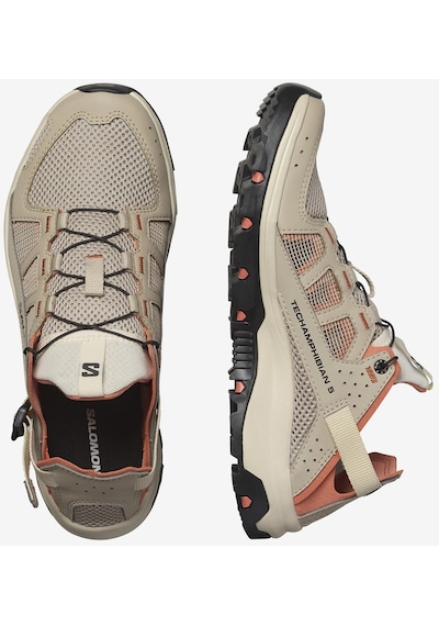 Salomon Techamphıbıan 5 W White Pepper/Bleached Sand/Living Coral Outdoor Ayakkabı - Bej