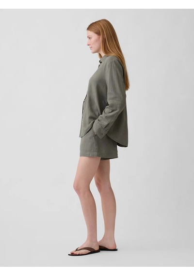 Gap V-lınen 4ın Easy Short Yeşil