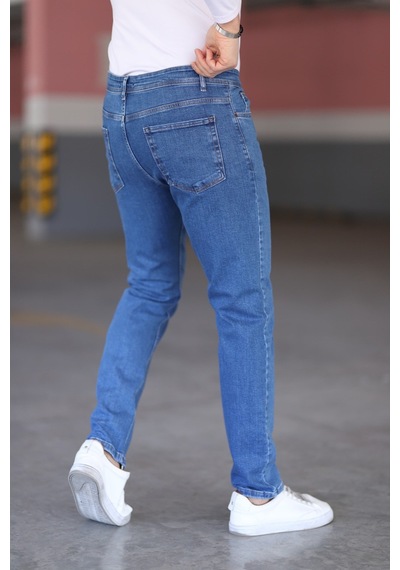 Myrab Denim Siyah Erkek Regular Fit Rahat Kesim Jean Pantolon Mavi