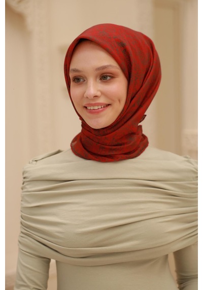 Silk Home Soft Eşarp 73082-02 Bordo, Haki