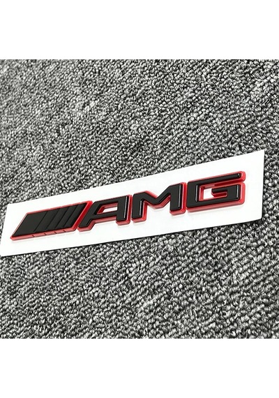 Özel Tasarım Gloss Black Kırmızı Amg Bagaj Yazısı Mercedes Slc