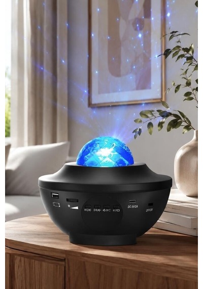 Özel Üretim Starry Projektör Led Lazer Lw34 Siyah Müzikli Lamba Parti Lambası Eğlence Cihazı