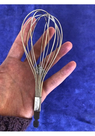 Ev Tipi Sapsız Yumurta Çırpma Teli 17 CM Gri