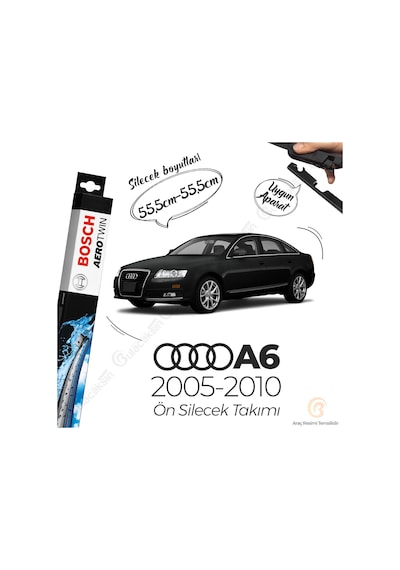 Audi A6 Muz Silecek Takımı 2005-2010 Bosch Aerotwin