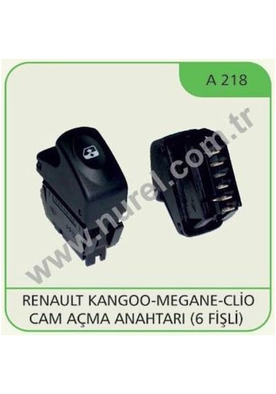 Nurel-A218 Cam Açma Kapama Anahtari Kangoo Megane Clio (Pin 6) 542605492