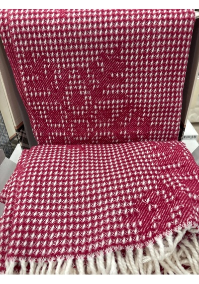 Sesli Comfort Kırmızı Skoç Pamuk Örme Battaniye 200x220 Çift Kişilik Battal Diğer