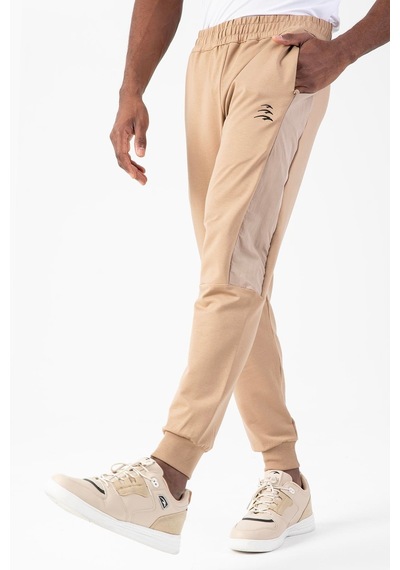 Maraton Sportswear Regular Erkek Ribana Paça Basic Açık Vizon Eşofman Altı 21825-açık Vizon Açık Vizon