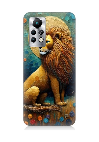 İnfinix Note 11 Pro Uyumlu Aslanın Gücü Desenli Silikon Kılıf