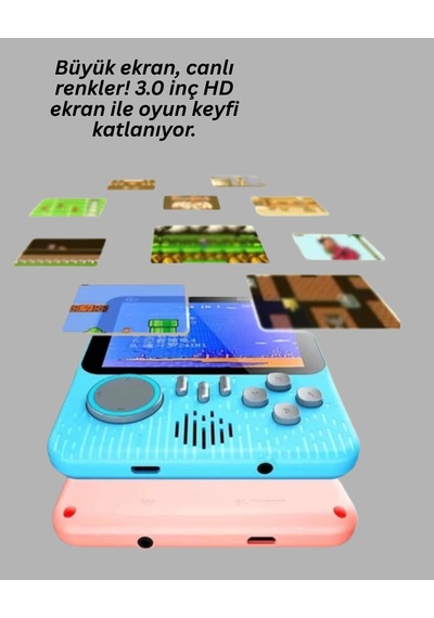666 Oyunlu Retro Game Console Tv Ve Çift Gamepad Desteği