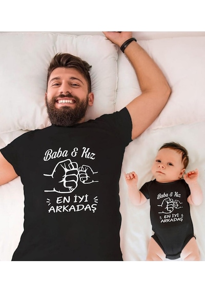 Baba Kız En İyi Arkadaş Tişört 001