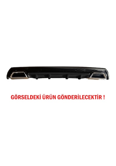 Hyundai Accent Admire Difüzör Arka Tampon Eki 2 Egzoz Çıkışlı Siyah Lüx Tip