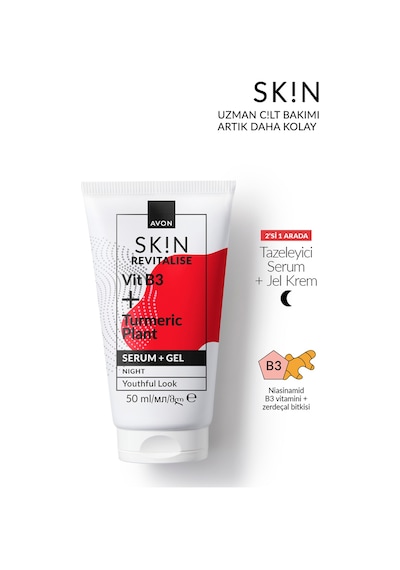 Avon Skin Revitalise Night Tazeleyici Serum + Jel Krem 50 ML