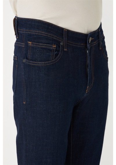 Lacivert Klasik Denim Erkek Jean Pantolon Mavi