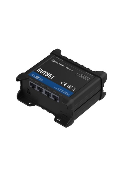 Teltonika Rut951 150mbps 4 Port 3xlan/1xwan 2 Anten 802.11b/g/n Wi-fi 4 4g Lte Indoor 2 X Sım Yuvası Endüstriyel Route