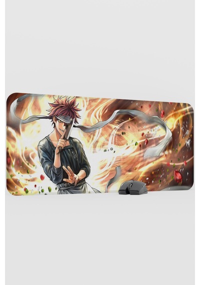Food Wars Anime V3 - 90x40 Xxl Gaming Kauçuk Kaymaz Taban Mouse Pad Fare Altlığı