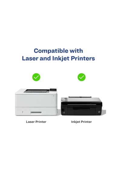 Lazer Ve Mürekkep Püskürtmeli Yazıcılar İçin 6521 Parlak Kristal Netliğinde Adres Etiketleri, 1 "x 2-5/8", 300 Etiket Diğer