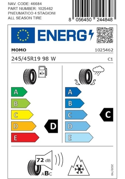 Momo 245/45 R19 98W M4 Four Season Dört Mevsim Lastiği 2026