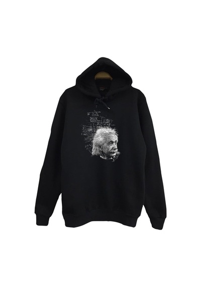 Albert Einstein Baskılı Çocuk Sweatshirt Siyah